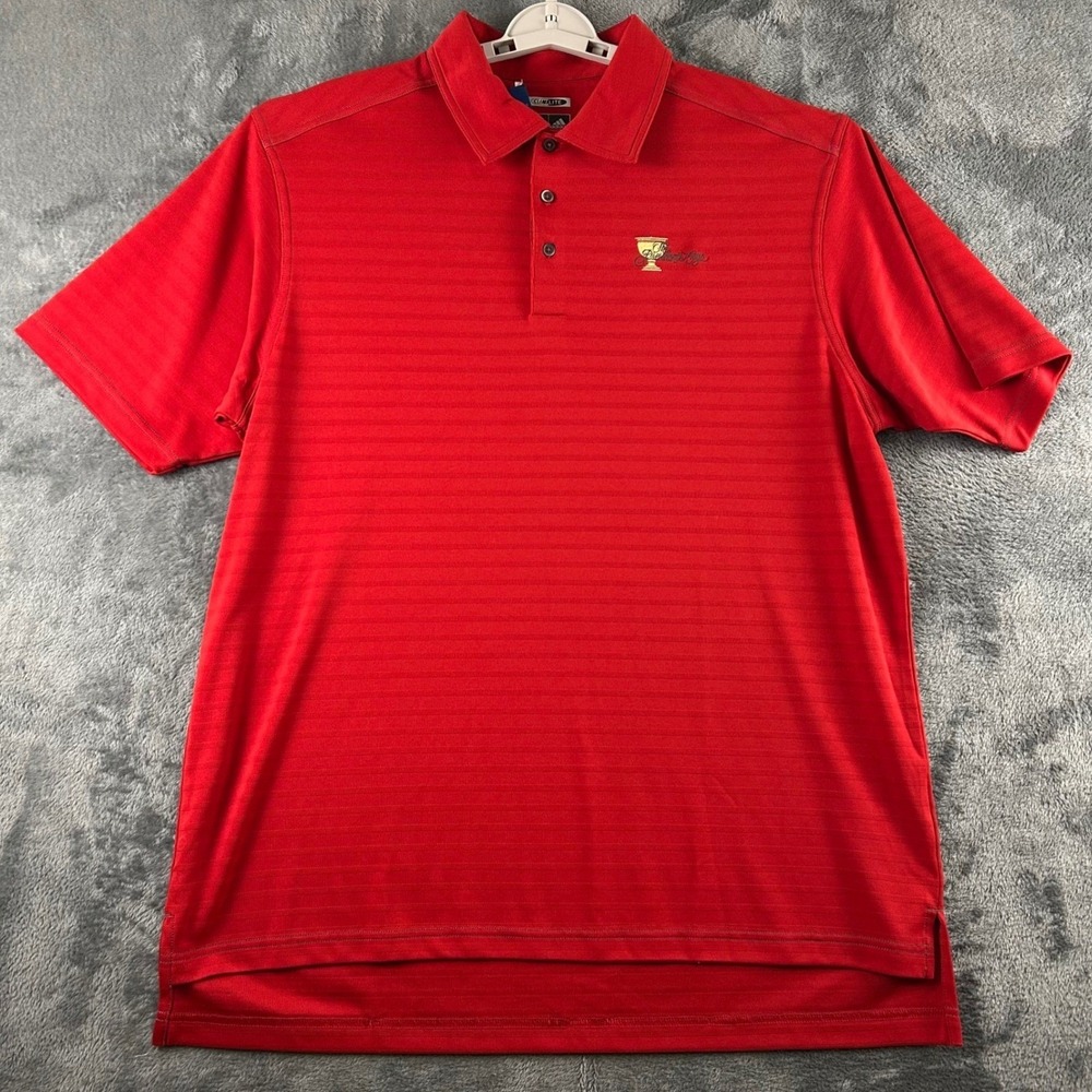Adidas Climalite Mens Red‎ The Presidents Cup Golf Polo Shirt XL NWT